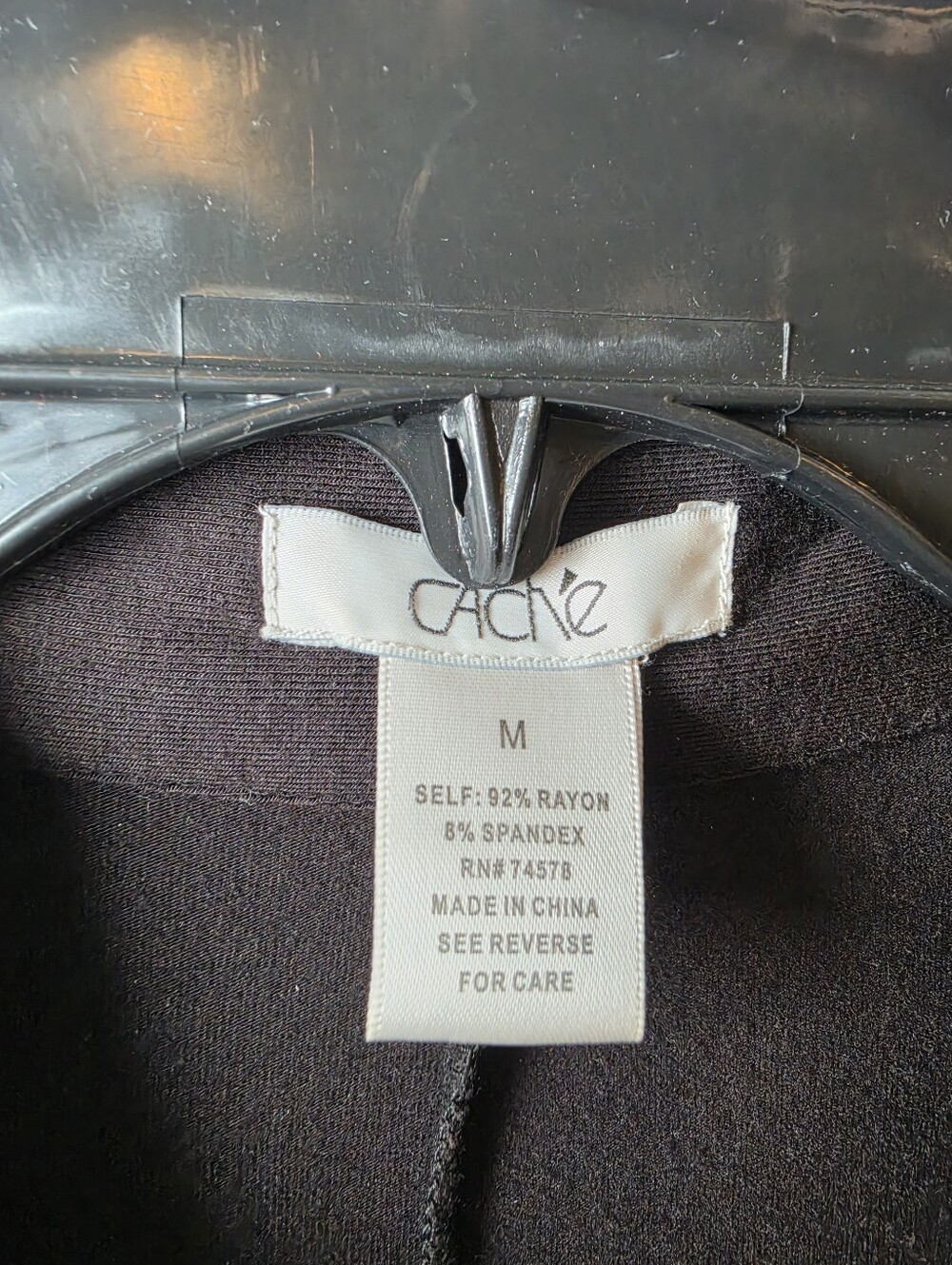 Cache Sleeveless Black Draped Collared Women's Top Size Medium - Picture 5 of 5